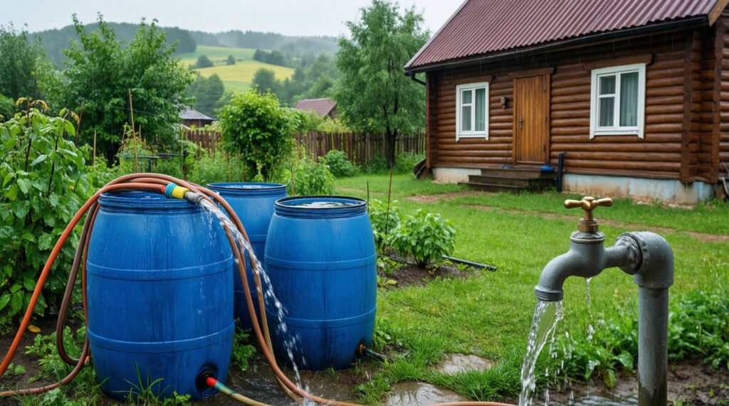 Сбор дождевой воды: системы, бочки и способы использования в саду - иллюстрация