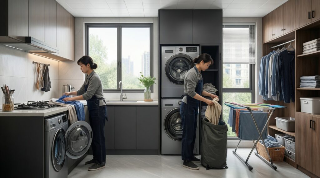 Организация домашней прачечной зоны: где разместить и как сделать удобной - иллюстрация