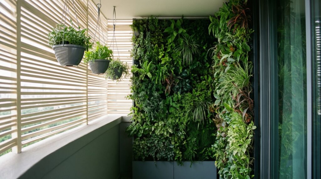 Вертикальное озеленение: варианты для балкона, террасы и забора - иллюстрация