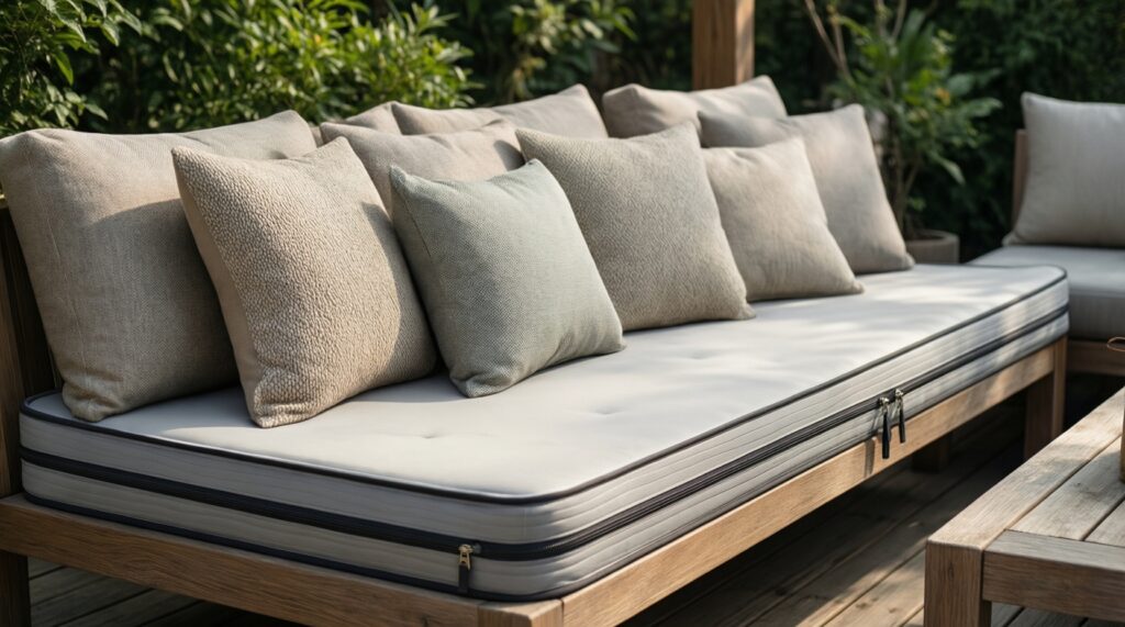 Уютный дворик/патио своими руками: планировка, мебель и текстиль для улицы - иллюстрация