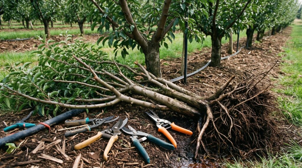 Сезонный чек-лист ухода за садом: весна/лето/осень/зима - иллюстрация