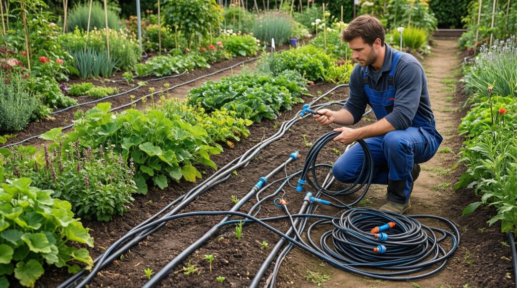 Капельный полив своими руками: бюджетные решения для грядок и теплицы - иллюстрация
