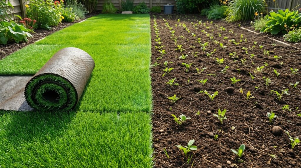 Как выбрать газон: рулонный или посевной, и как не испортить результат - иллюстрация