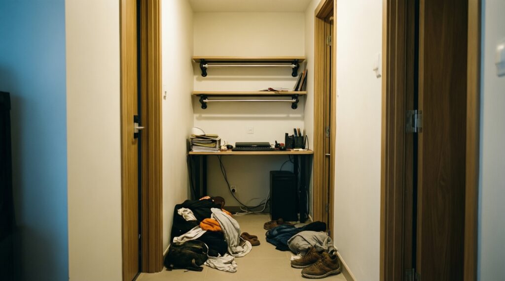 Идеи для умного хранения в маленькой квартире: скрытые ниши, модульная мебель, вертикальные решения - иллюстрация